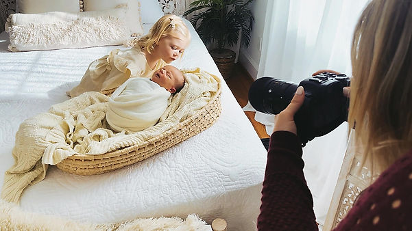 Behind the Scenes - Lifestyle Newborn Session - Baby Grant